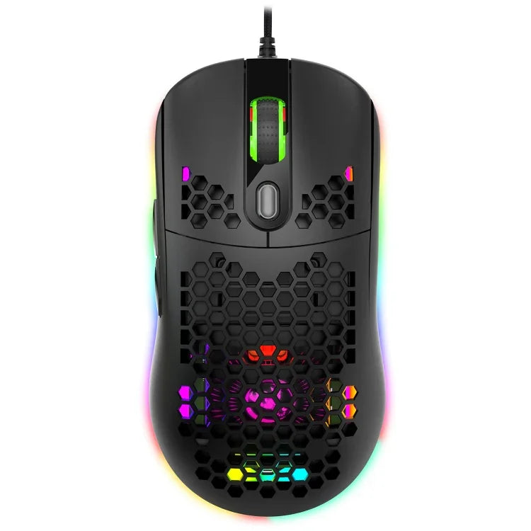 Chuột chơi game có dây HXSJ X600 6 phím phát sáng RGB lập trình macro, X600