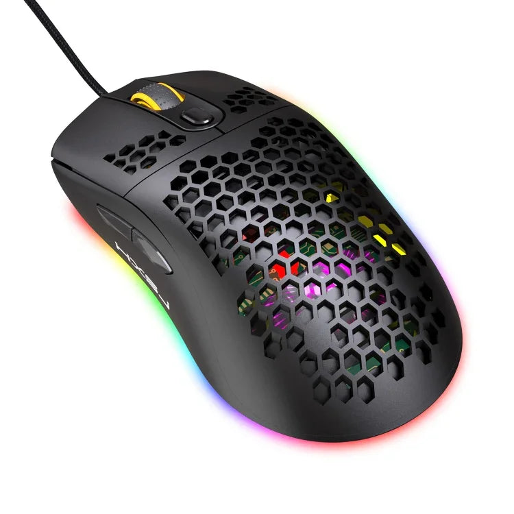 Chuột chơi game có dây HXSJ X600 6 phím phát sáng RGB lập trình macro, X600