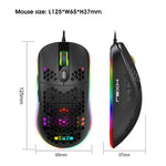Chuột chơi game có dây HXSJ X600 6 phím phát sáng RGB lập trình macro, X600