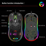 Chuột chơi game có dây HXSJ X600 6 phím phát sáng RGB lập trình macro, X600