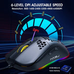 Chuột chơi game có dây HXSJ X600 6 phím phát sáng RGB lập trình macro, X600