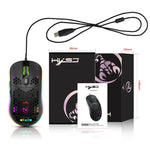 Chuột chơi game có dây HXSJ X600 6 phím phát sáng RGB lập trình macro, X600