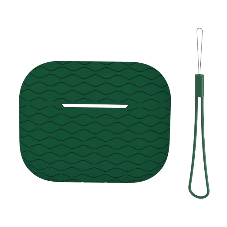 Wave Pattern Silicone Earphone Case, For AirPods Pro 2