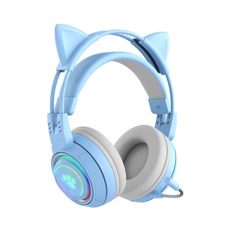 Tai nghe Bluetooth không dây T25 RGB Stereo tai mèo kèm mic tháo rời