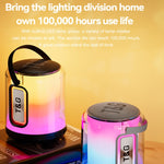Loa Bluetooth không dây T&G TG376 ngoài trời có đèn LED RGB đa màu và loa siêu trầm