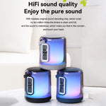 Loa Bluetooth không dây T&G TG376 ngoài trời có đèn LED RGB đa màu và loa siêu trầm