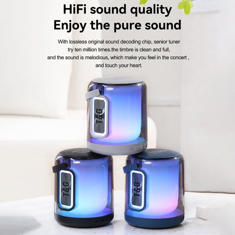 Loa Bluetooth không dây T&G TG376 ngoài trời có đèn LED RGB đa màu và loa siêu trầm
