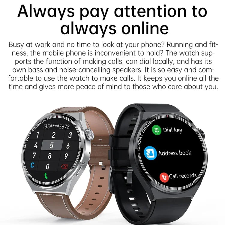 HDT 3 Max Dây silicone 1.6 inch Đồng hồ thông minh chống nước IP67 Hỗ trợ gọi Bluetooth / NFC, Dây silicone (Đen), Dây silicone (Bạc)