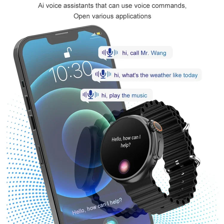 K9 Ultra Pro Dây silicone 1.39 inch Đồng hồ thông minh chống nước IP67 Hỗ trợ gọi Bluetooth / NFC