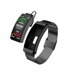 K13 Dây thép 1.14 inch Đồng hồ thông minh có tai nghe tháo rời Hỗ trợ gọi Bluetooth, Dây thép (Đen), Dây thép (Vàng)
