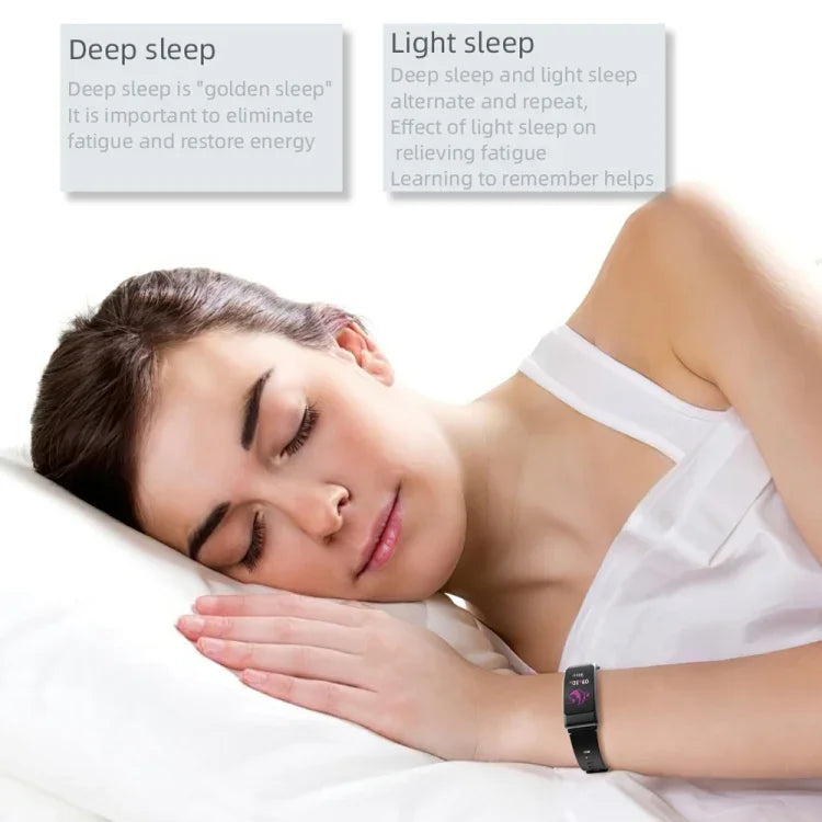 K50+ Dây da 0.96 inch Đồng hồ thông minh có tai nghe tháo rời Chống nước Life Hỗ trợ gọi Bluetooth, Dây da (Đen)