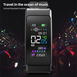 K50+ Dây da 0.96 inch Đồng hồ thông minh có tai nghe tháo rời Chống nước Life Hỗ trợ gọi Bluetooth, Dây da (Đen)