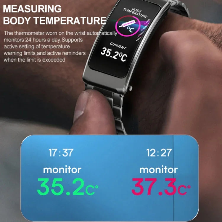 K20 Dây silicone 1.14 inch Đồng hồ thông minh có tai nghe tháo rời Chống nước Life Hỗ trợ gọi Bluetooth, Dây silicone (Đen Hồng Vàng)