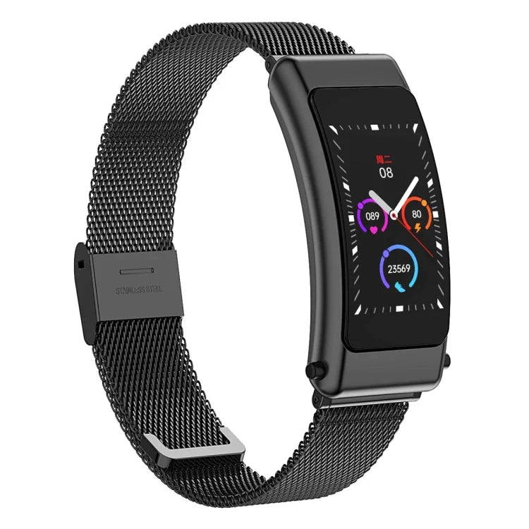 K50 Dây thép 1.08 inch Đồng hồ thông minh có tai nghe tháo rời Chống nước IP67 Hỗ trợ gọi Bluetooth, Dây thép (Đen), Dây thép (Vàng), Dây thép