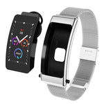 K50 Dây thép 1.08 inch Đồng hồ thông minh có tai nghe tháo rời Chống nước IP67 Hỗ trợ gọi Bluetooth, Dây thép (Đen), Dây thép (Vàng), Dây thép