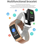 K50 Dây thép 1.08 inch Đồng hồ thông minh có tai nghe tháo rời Chống nước IP67 Hỗ trợ gọi Bluetooth, Dây thép (Đen), Dây thép (Vàng), Dây thép
