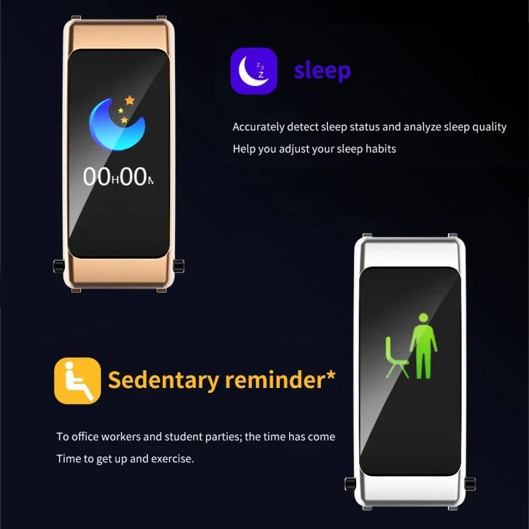 K50 Dây thép 1.08 inch Đồng hồ thông minh có tai nghe tháo rời Chống nước IP67 Hỗ trợ gọi Bluetooth, Dây thép (Đen), Dây thép (Vàng), Dây thép