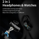 K50 Dây silicone 1.08 inch Đồng hồ thông minh có tai nghe tháo rời Chống nước IP67 Hỗ trợ gọi Bluetooth, Dây silicone (Đen), Dây silicone (Đen Bạc)