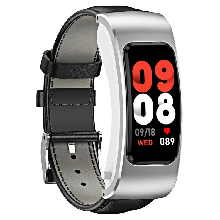 K60 Dây da 1.08 inch Đồng hồ thông minh có tai nghe tháo rời Chống nước Life Hỗ trợ gọi Bluetooth, Dây da (Đen Bạc), Dây da (Nâu), Dây da (Đen), Dây da (Nâu Bạc)