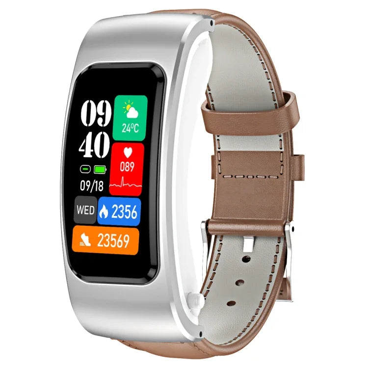 K60 Dây da 1.08 inch Đồng hồ thông minh có tai nghe tháo rời Chống nước Life Hỗ trợ gọi Bluetooth, Dây da (Đen Bạc), Dây da (Nâu), Dây da (Đen), Dây da (Nâu Bạc)
