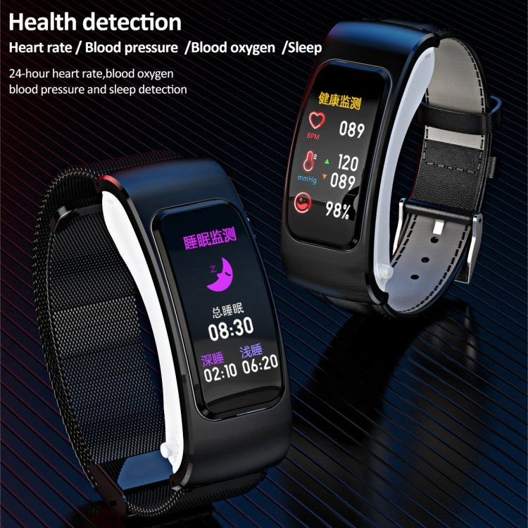 K60 Dây da 1.08 inch Đồng hồ thông minh có tai nghe tháo rời Chống nước Life Hỗ trợ gọi Bluetooth, Dây da (Đen Bạc), Dây da (Nâu), Dây da (Đen), Dây da (Nâu Bạc)