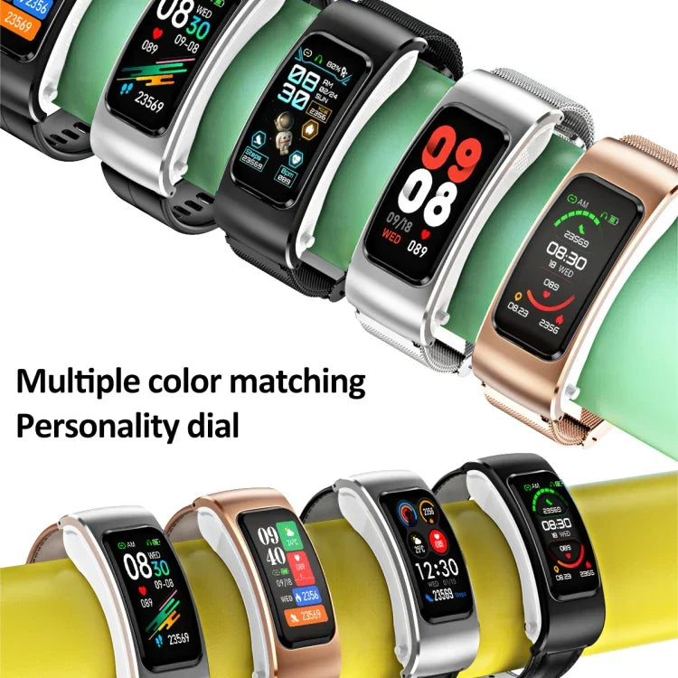 K60 Dây da 1.08 inch Đồng hồ thông minh có tai nghe tháo rời Chống nước Life Hỗ trợ gọi Bluetooth, Dây da (Đen Bạc), Dây da (Nâu), Dây da (Đen), Dây da (Nâu Bạc)