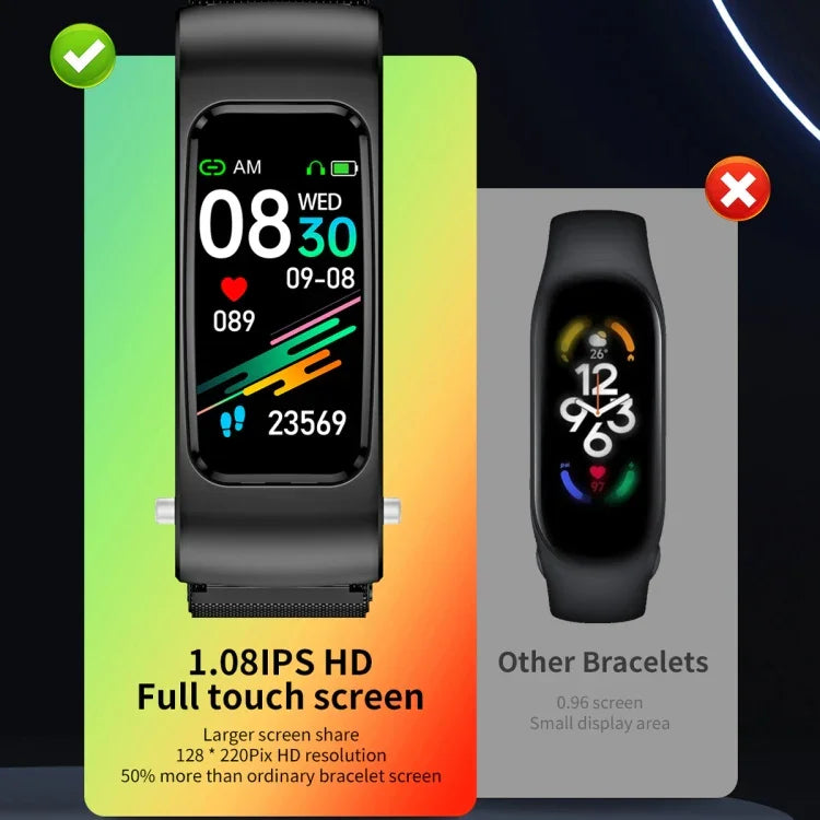 K60 Dây da 1.08 inch Đồng hồ thông minh có tai nghe tháo rời Chống nước Life Hỗ trợ gọi Bluetooth, Dây da (Đen Bạc), Dây da (Nâu), Dây da (Đen), Dây da (Nâu Bạc)