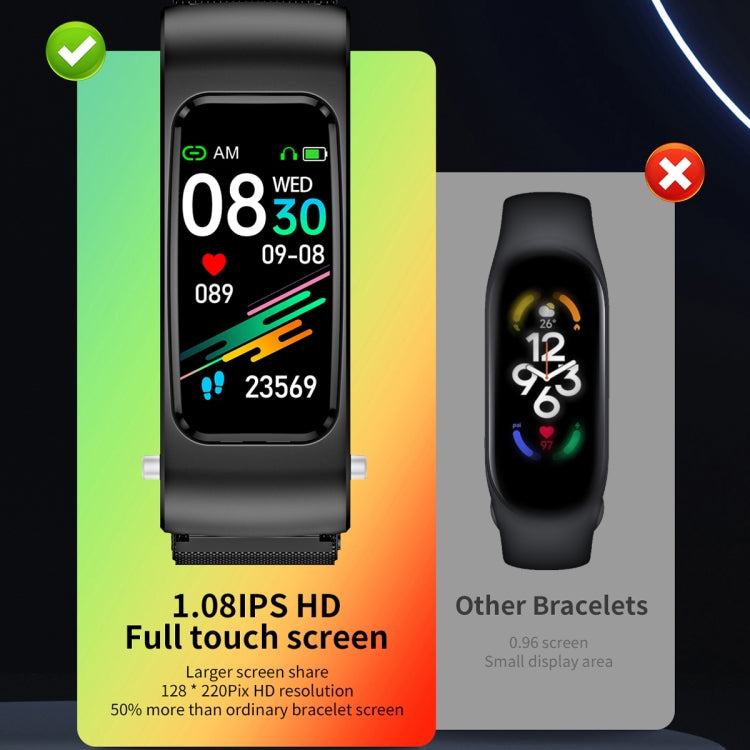 K60 Dây da 1.08 inch Đồng hồ thông minh có tai nghe tháo rời Chống nước Life Hỗ trợ gọi Bluetooth, Dây da (Đen Bạc), Dây da (Nâu), Dây da (Đen), Dây da (Nâu Bạc)