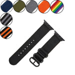 Dây đồng hồ vải bố khóa đen, Dành cho Apple Watch Series 8&7 41mm, Dành cho Apple Watch Series 8&7 45mm