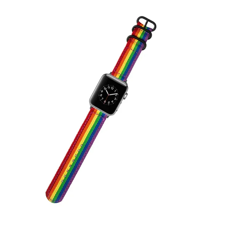 Dây đồng hồ vải bố khóa đen, Dành cho Apple Watch Series 8&7 41mm, Dành cho Apple Watch Series 8&7 45mm