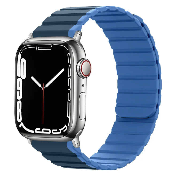 Smart Magnetic Silicone Watch Band, For Apple Watch Series 8&7 41mm, For Apple Watch Series 8&7 45mm