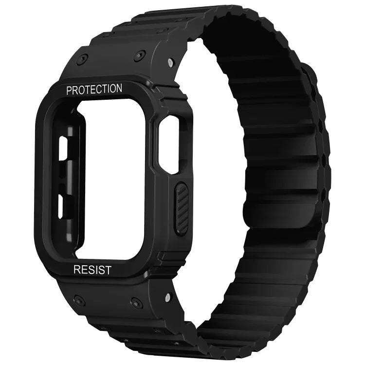 Dây đồng hồ khung tích hợp silicone, Dành cho Apple Watch Series 8&7 41mm / SE 2&6&SE&5&4 40mm, Dành cho Apple Watch Ultra 49mm, Dành cho Apple Watch Series 8&7 45mm / SE 2&6&SE&5&4 44mm