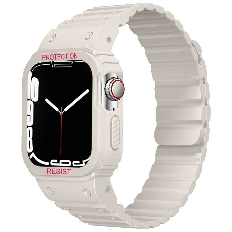 Dây đồng hồ khung tích hợp silicone, Dành cho Apple Watch Series 8&7 41mm / SE 2&6&SE&5&4 40mm, Dành cho Apple Watch Ultra 49mm, Dành cho Apple Watch Series 8&7 45mm / SE 2&6&SE&5&4 44mm