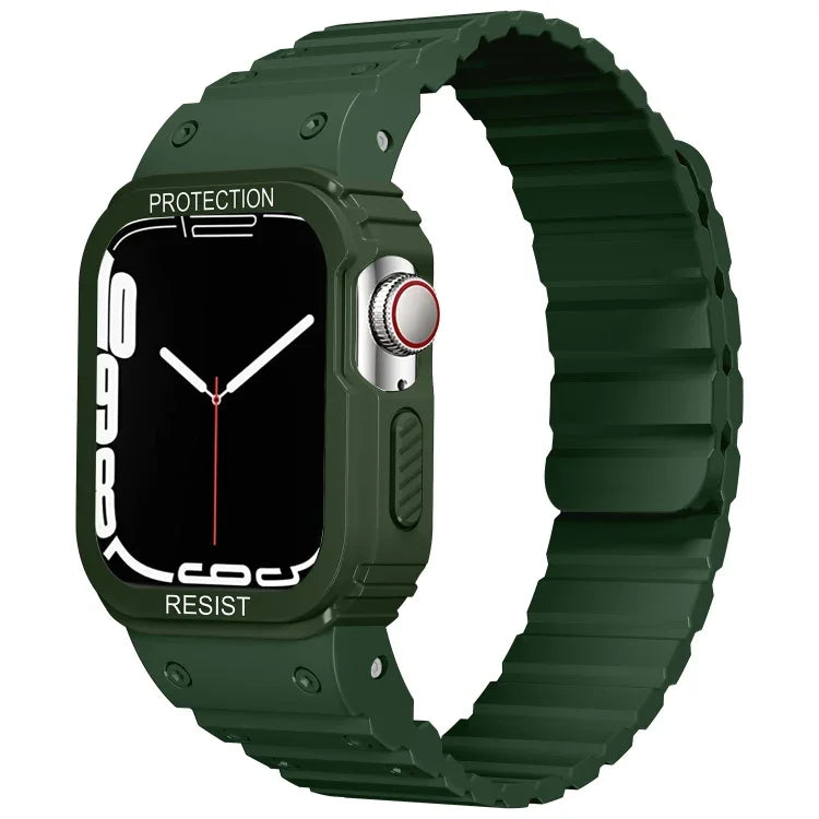 Dây đồng hồ khung tích hợp silicone, Dành cho Apple Watch Series 8&7 41mm / SE 2&6&SE&5&4 40mm, Dành cho Apple Watch Ultra 49mm, Dành cho Apple Watch Series 8&7 45mm / SE 2&6&SE&5&4 44mm