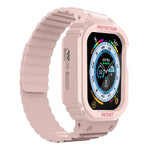 Dây đồng hồ khung tích hợp silicone, Dành cho Apple Watch Series 8&7 41mm / SE 2&6&SE&5&4 40mm, Dành cho Apple Watch Ultra 49mm, Dành cho Apple Watch Series 8&7 45mm / SE 2&6&SE&5&4 44mm