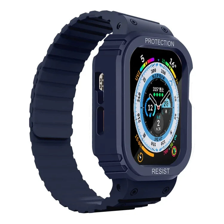 Dây đồng hồ khung tích hợp silicone, Dành cho Apple Watch Series 8&7 41mm / SE 2&6&SE&5&4 40mm, Dành cho Apple Watch Ultra 49mm, Dành cho Apple Watch Series 8&7 45mm / SE 2&6&SE&5&4 44mm
