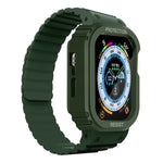 Dây đồng hồ khung tích hợp silicone, Dành cho Apple Watch Series 8&7 41mm / SE 2&6&SE&5&4 40mm, Dành cho Apple Watch Ultra 49mm, Dành cho Apple Watch Series 8&7 45mm / SE 2&6&SE&5&4 44mm