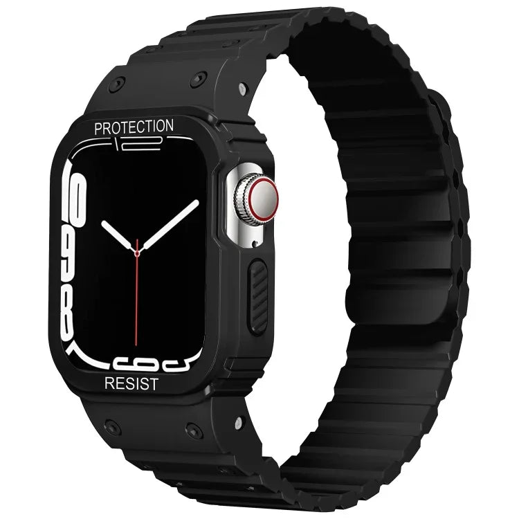 Dây đồng hồ khung tích hợp silicone, Dành cho Apple Watch Series 8&7 41mm / SE 2&6&SE&5&4 40mm, Dành cho Apple Watch Ultra 49mm, Dành cho Apple Watch Series 8&7 45mm / SE 2&6&SE&5&4 44mm