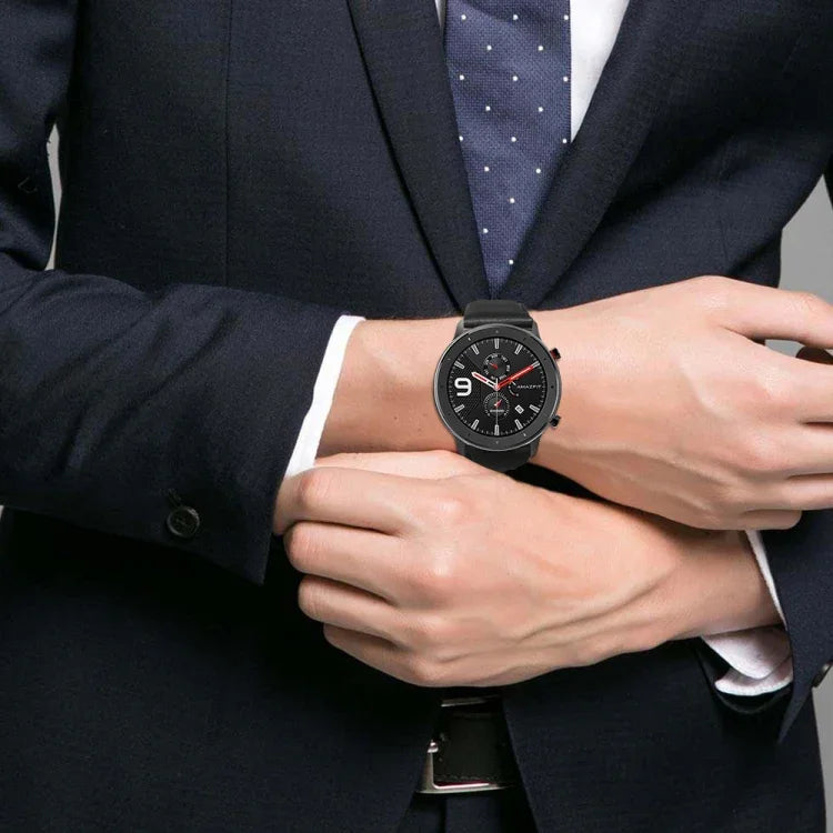 Dây đồng hồ da thật sáp dầu, dành cho Amazfit GTR 47mm / Pace / Stratos, Amazfit 2 Stratos, Ticwatch Pro / E2 / S2, Pebble Gen 1, Pebble Time