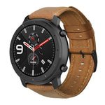 Dây đồng hồ da thật sáp dầu, dành cho Amazfit GTR 47mm / Pace / Stratos, Amazfit 2 Stratos, Ticwatch Pro / E2 / S2, Pebble Gen 1, Pebble Time