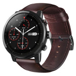 Dây đồng hồ da thật sáp dầu, dành cho Amazfit GTR 47mm / Pace / Stratos, Amazfit 2 Stratos, Ticwatch Pro / E2 / S2, Pebble Gen 1, Pebble Time