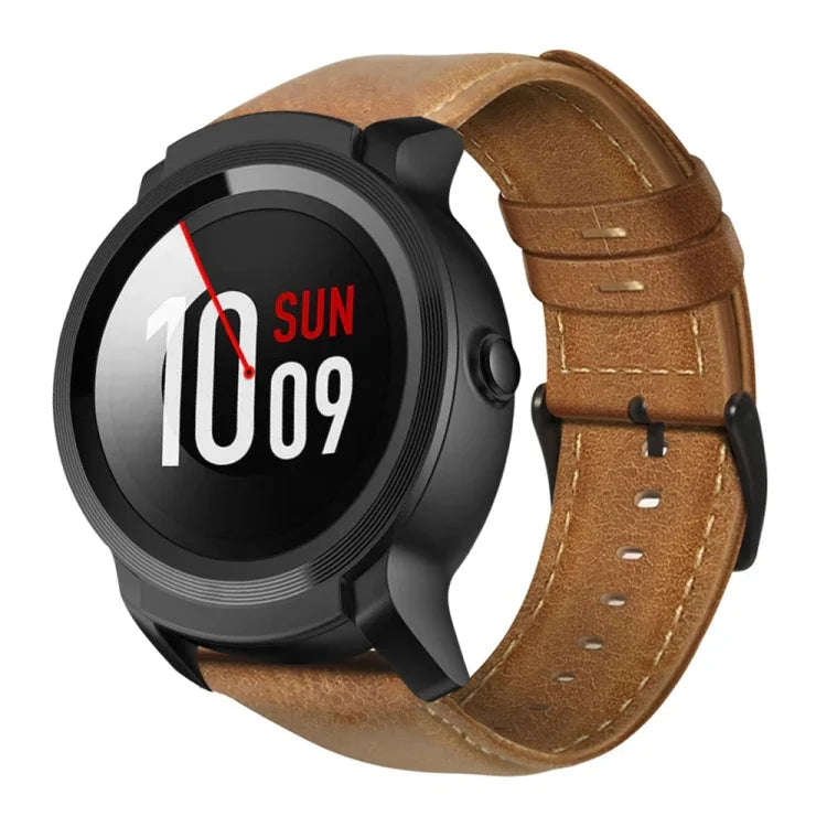Dây đồng hồ da thật sáp dầu, dành cho Amazfit GTR 47mm / Pace / Stratos, Amazfit 2 Stratos, Ticwatch Pro / E2 / S2, Pebble Gen 1, Pebble Time