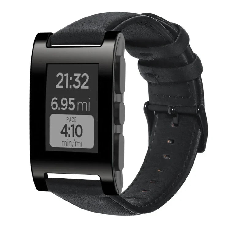 Dây đồng hồ da thật sáp dầu, dành cho Amazfit GTR 47mm / Pace / Stratos, Amazfit 2 Stratos, Ticwatch Pro / E2 / S2, Pebble Gen 1, Pebble Time