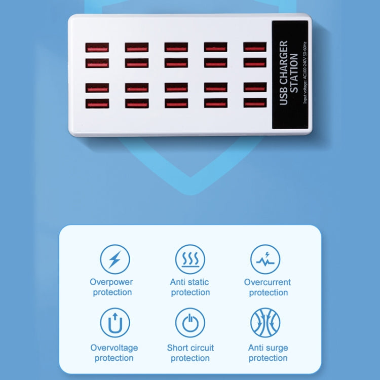 Trạm sạc USB để bàn 20 cổng HUB