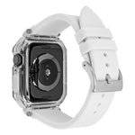 Dây đồng hồ silicone vỏ polycarbonate trong suốt, Dành cho Apple Watch Series 8&7 45mm