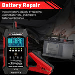 KONNWEI CR-10 2.4 inch Car Battery Charger Battery Pulse Repair Tool, EU Plug, US Plug, UK Plug
