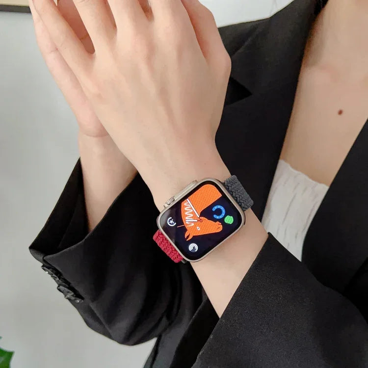 Dây đồng hồ khóa thêu bện nylon, Dành cho Apple Watch Series 8&7 41mm, Dành cho Apple Watch Series 8&7 45mm