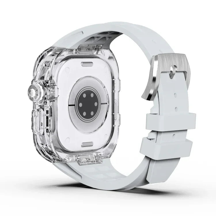 Dây đồng hồ vỏ giáp cao su flo trong suốt, Dành cho Apple Watch Ultra 3 / 2 / 1 49mm