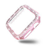 Ốp bảo vệ PC đính kim cương đôi, Dành cho Apple Watch Series 6 / 5 / 4 / SE 2025 / 2023 / 2022 44mm, Dành cho Apple Watch Series 3 & 2 & 1 38mm