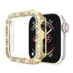 Ốp bảo vệ PC đính kim cương đôi, Dành cho Apple Watch Series 6 / 5 / 4 / SE 2025 / 2023 / 2022 44mm, Dành cho Apple Watch Series 3 & 2 & 1 38mm